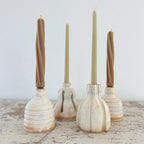 Michelle Hartney Striped Ceramic Candle Holder
