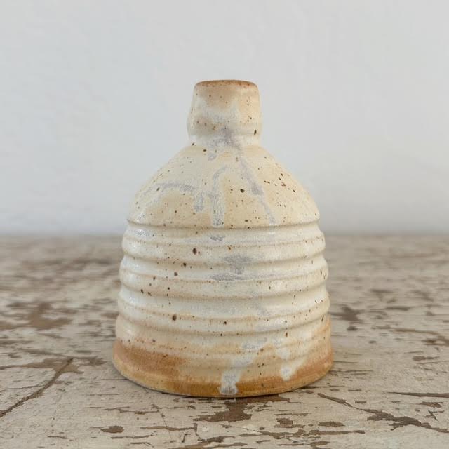 Michelle Hartney Striped Ceramic Candle Holder