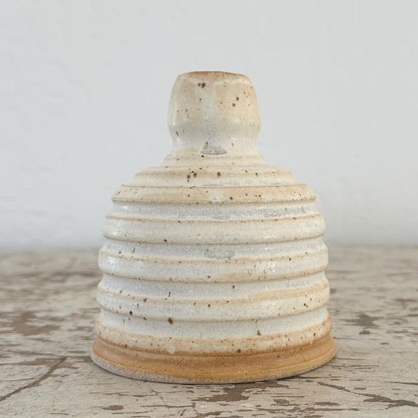 Michelle Hartney Striped Ceramic Candle Holder