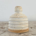 Michelle Hartney Striped Ceramic Candle Holder