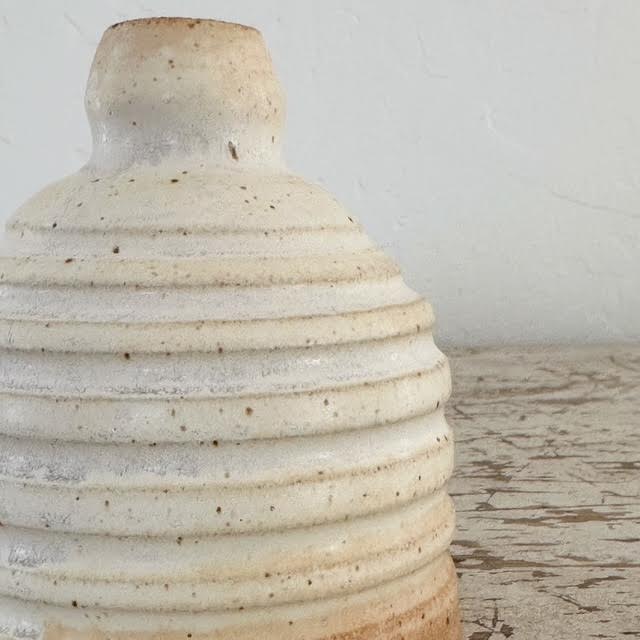 Michelle Hartney Striped Ceramic Candle Holder