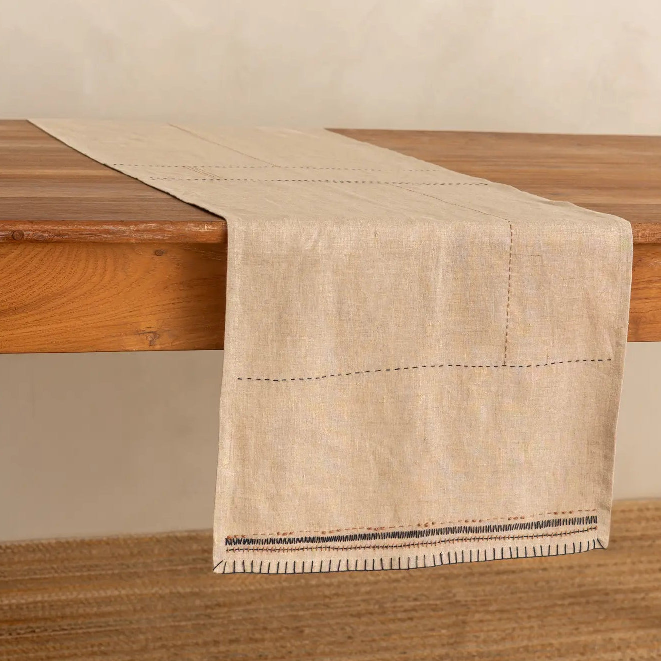 Linen Eucalyptus Table Runner