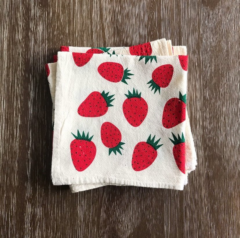 Strawberry Napkins, Set of 4