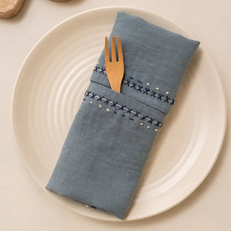 Linen Boho Napkin, Set of 2