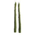 Asparagus Beeswax Taper Candle Pair
