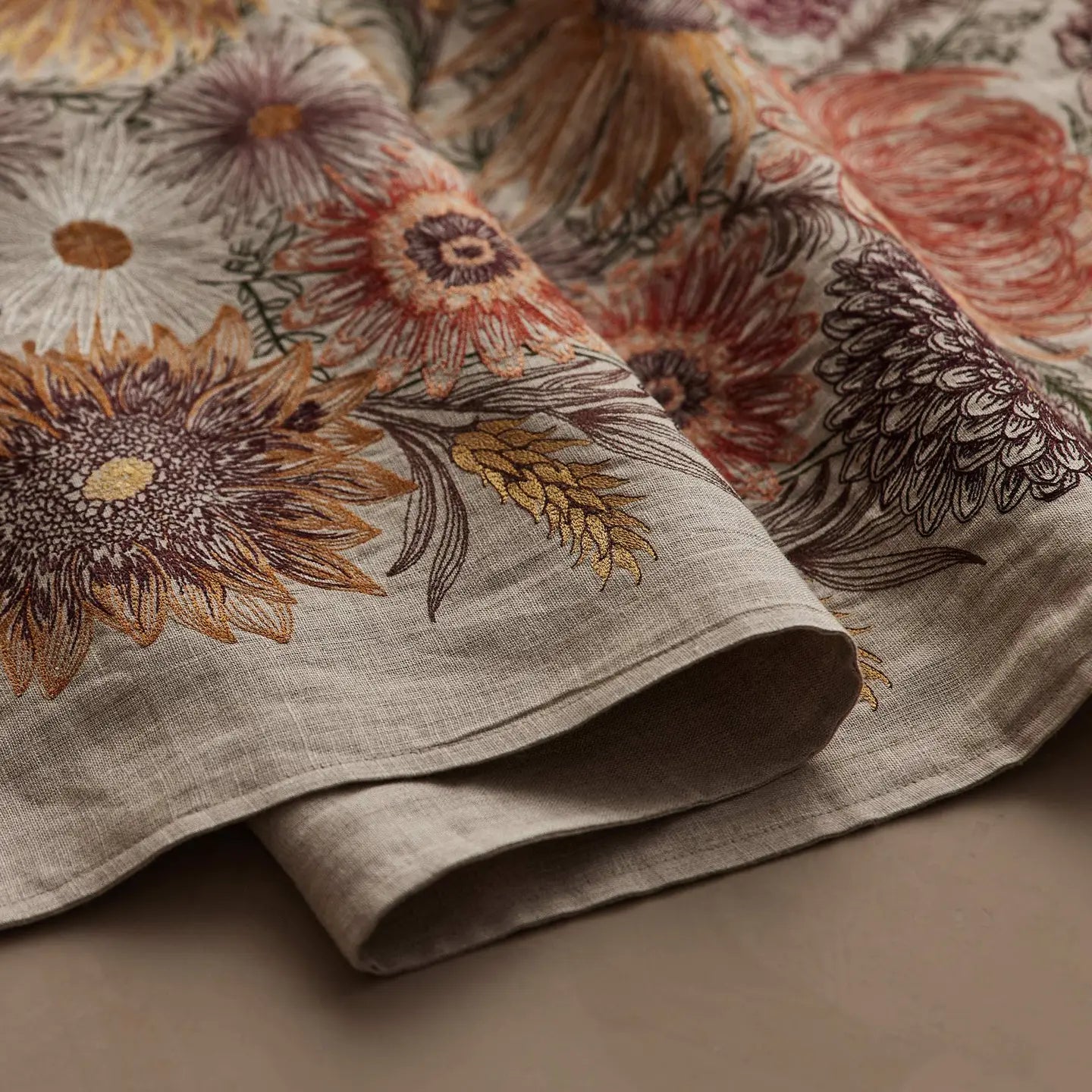 Embroidered Blossoms Table Runner