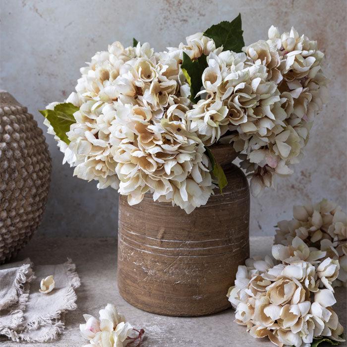 Faux Morning Mist Hydrangea Stem