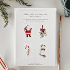 Classic Christmas Paintable Notecards