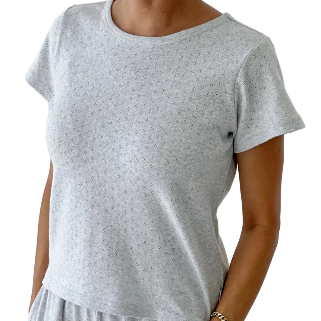 Le Bon Pointelle Baby Tee