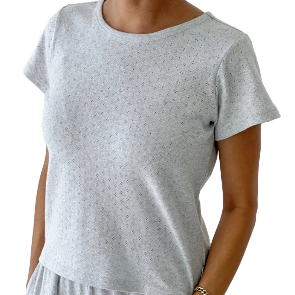Le Bon Pointelle Baby Tee