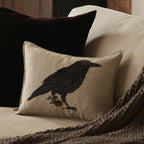 Blackbird with Acorn Pillow