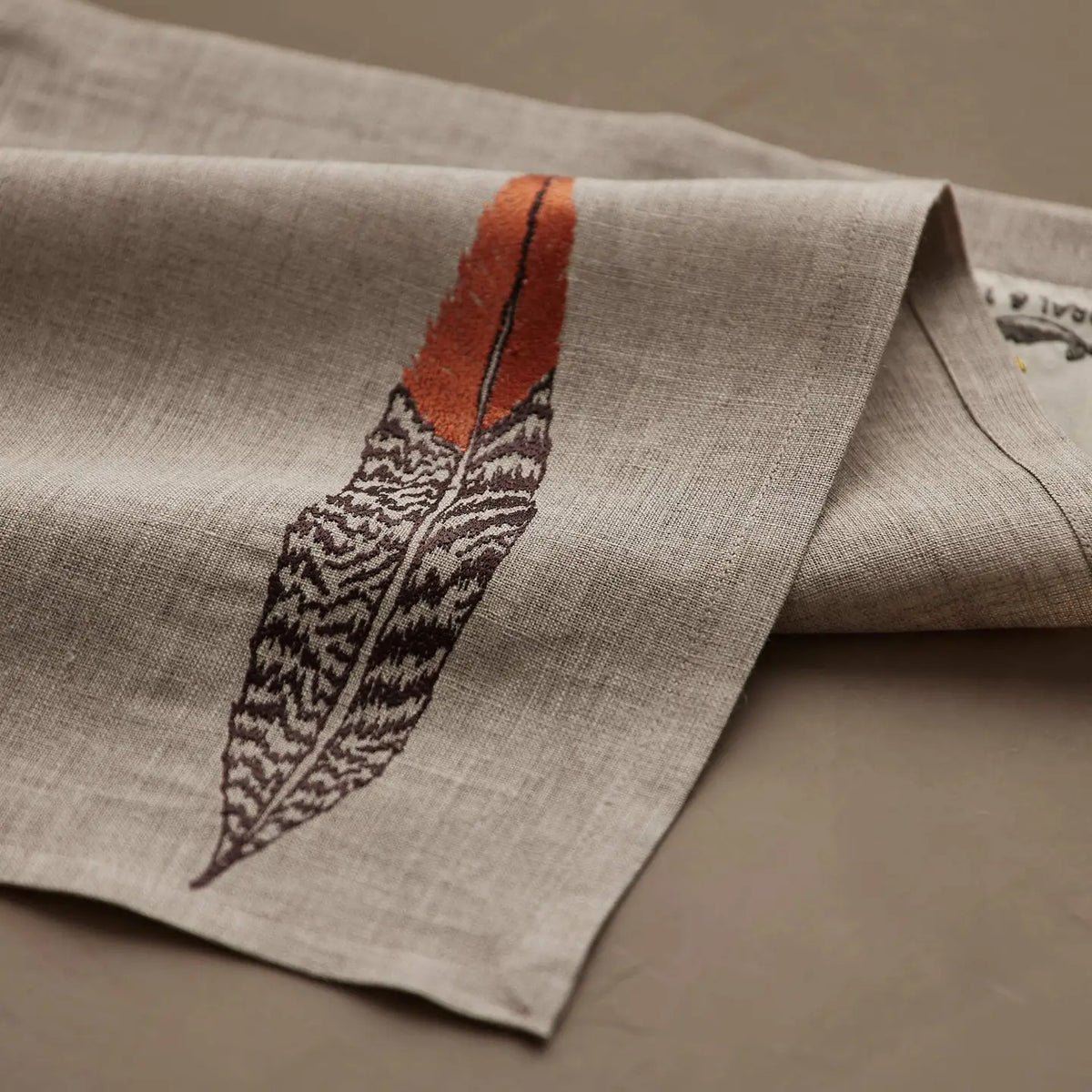Pheasant Feather Dinner Napkin/Towel