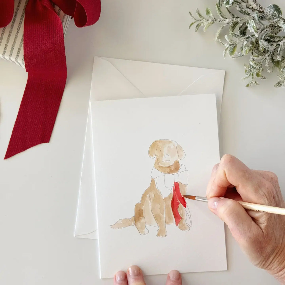 Festive Friends Paintable Notecards