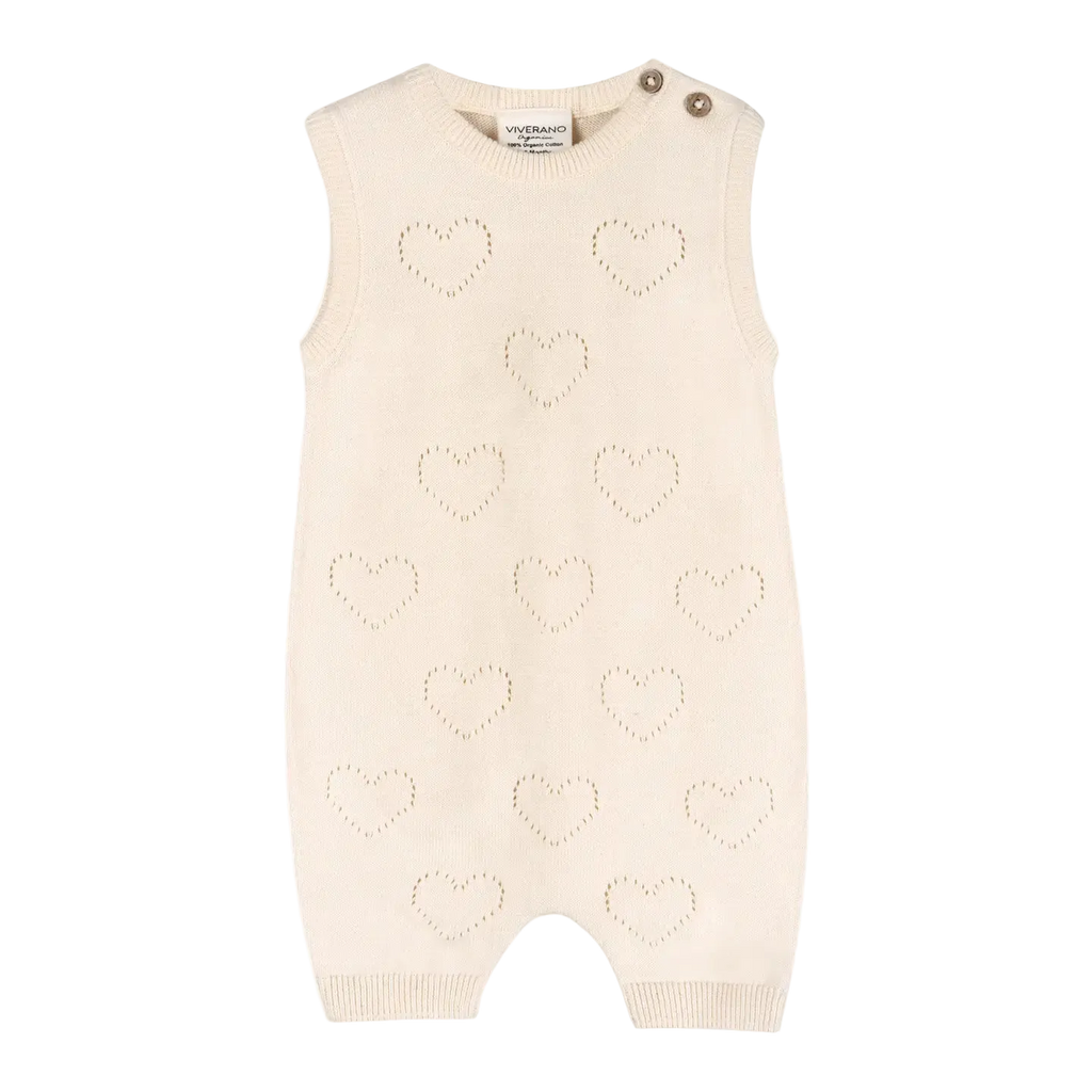 Hearts Pointelle Romper