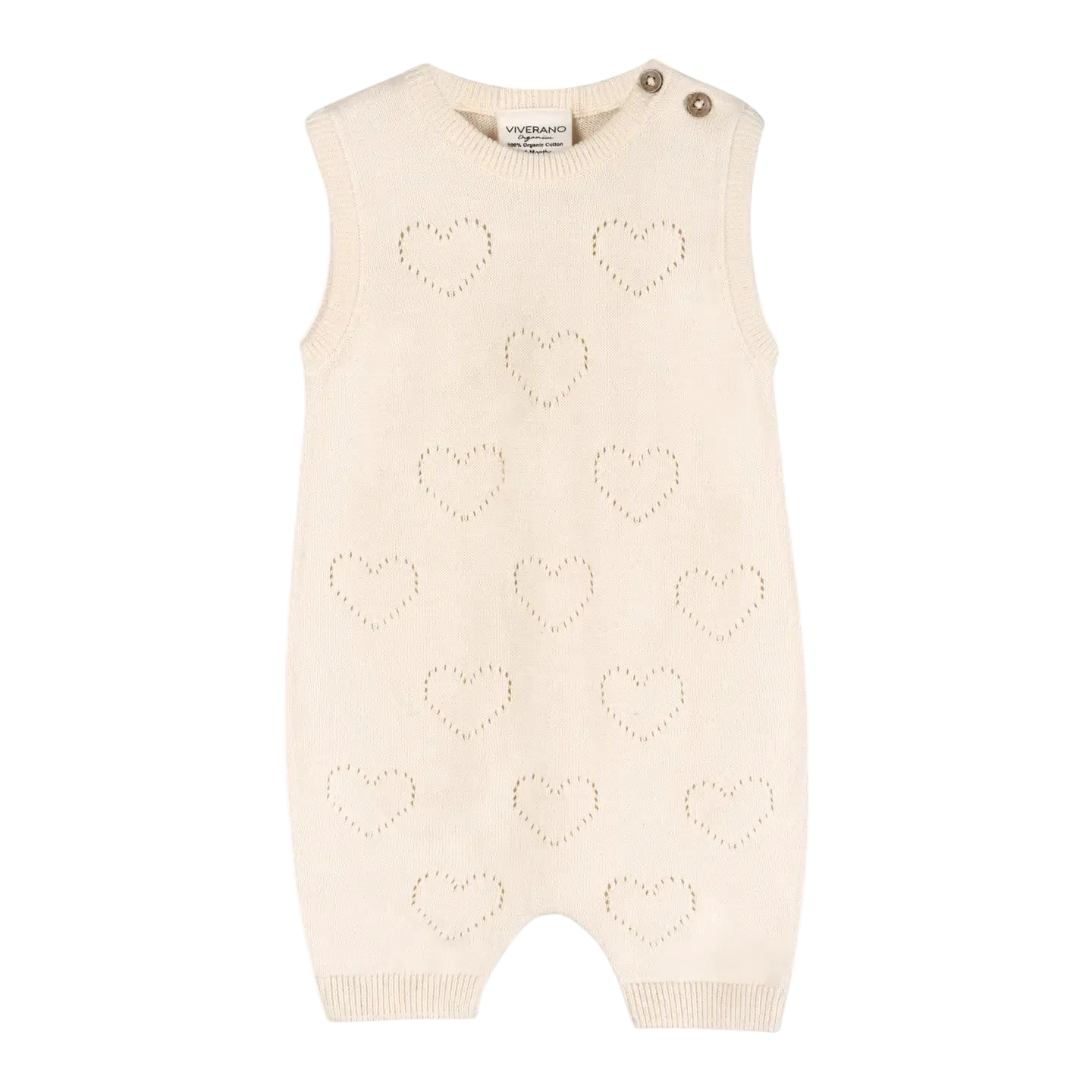 Hearts Pointelle Romper