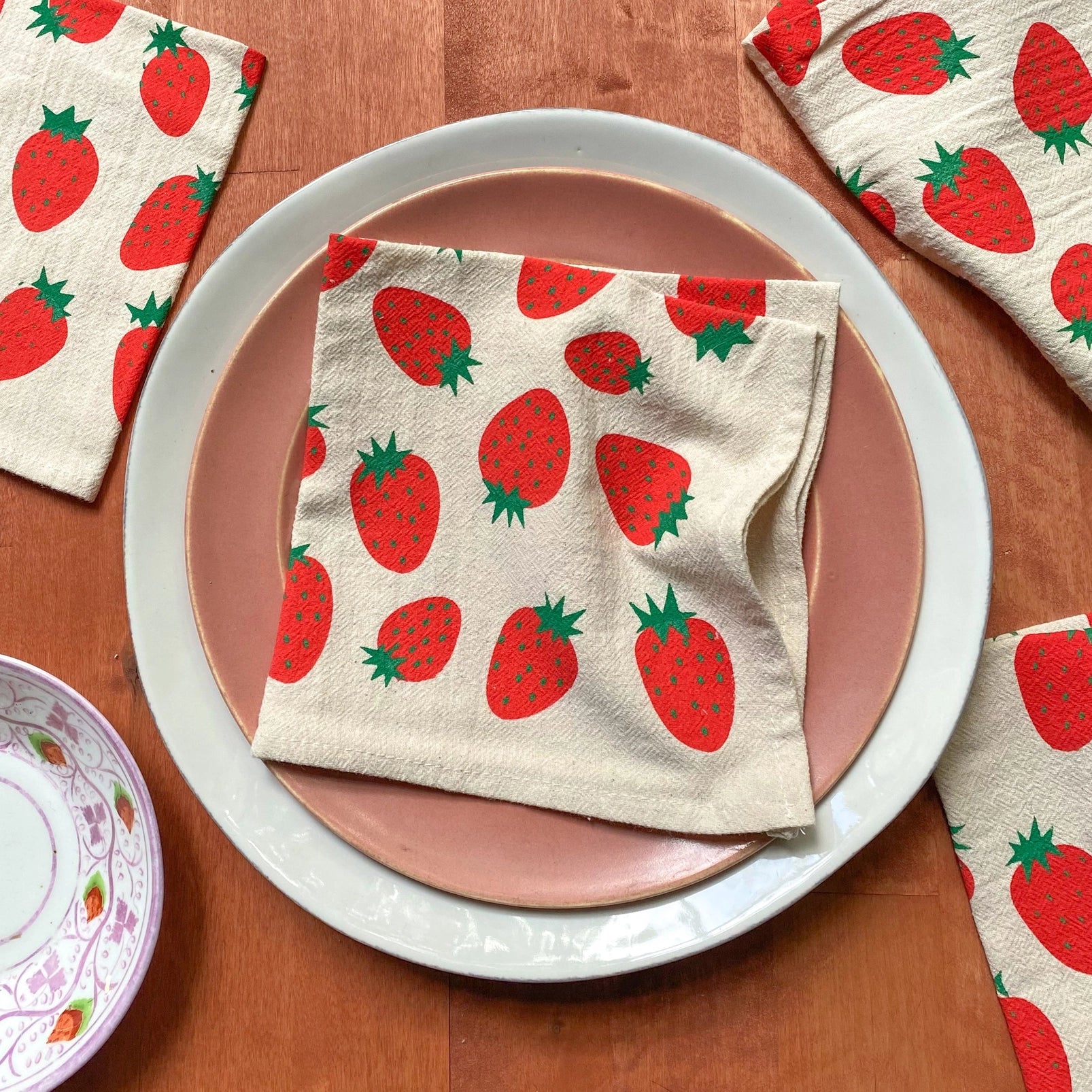 Strawberry Napkins, Set of 4