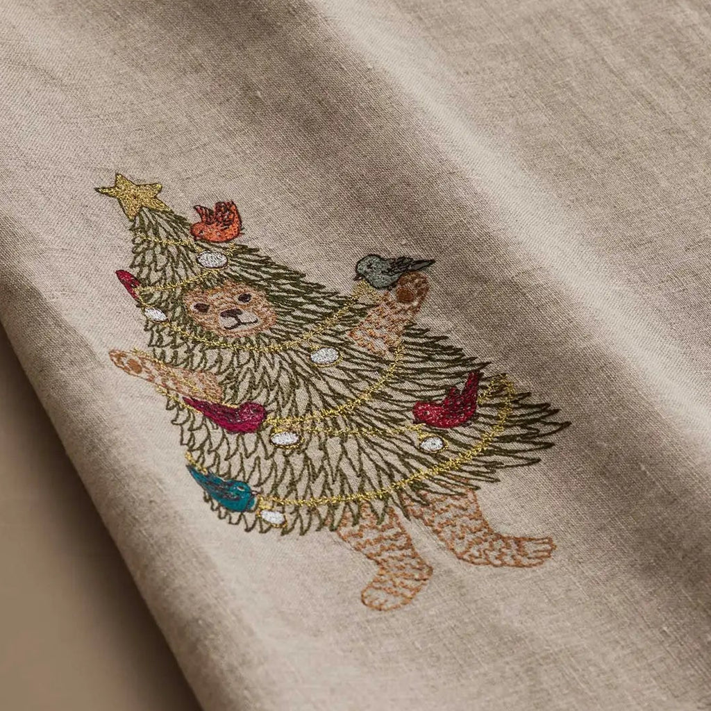 Christmas Tree Bear Tea Towel