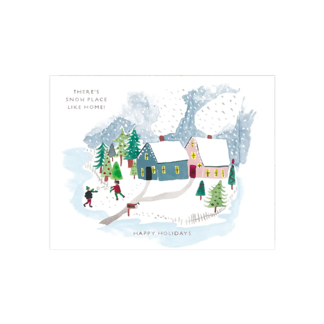 Winter Houses Holiday Card