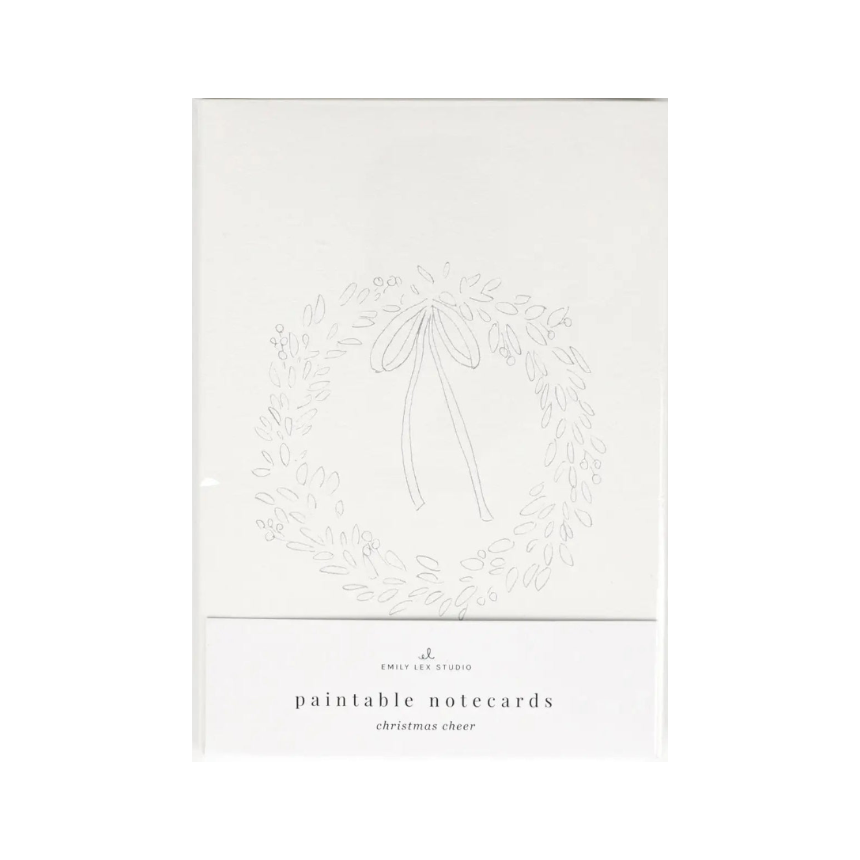 Christmas Cheer Paintable Notecards