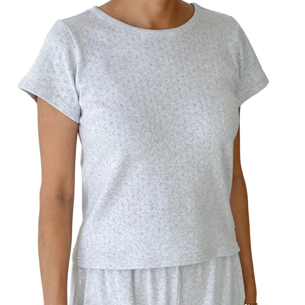 Le Bon Pointelle Baby Tee