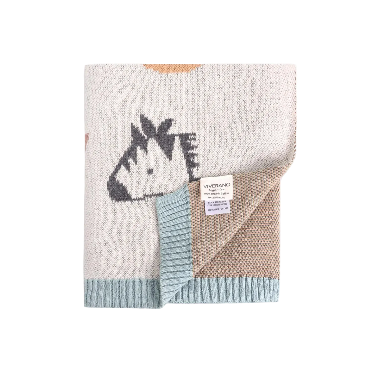 Alphabet Jacquard Knit Blanket