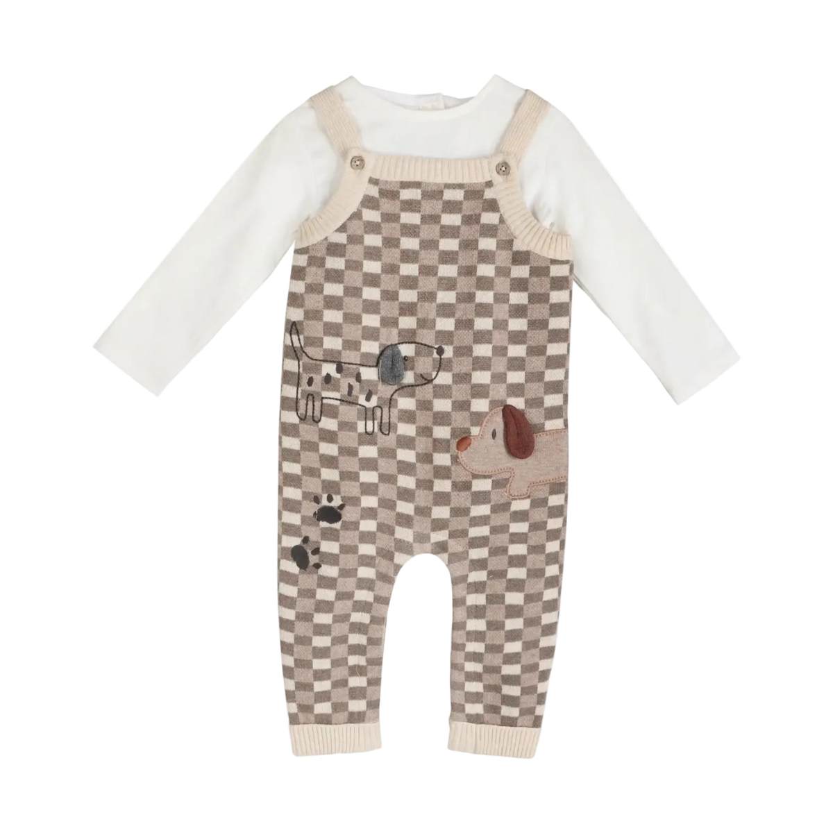 Check Knit Dog Overall