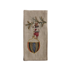 Deck The Halls Bear Tea Towel