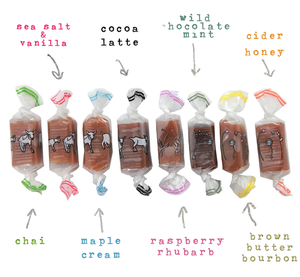 Goat Milk Caramels, Mixed Flavors
