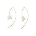 Wire Thread White Pearl Earring