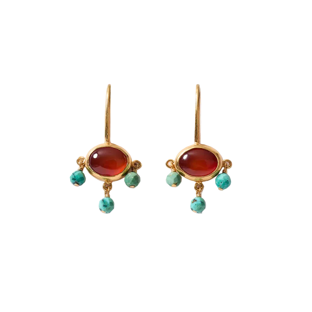 Della Carnelian Drop Earrings