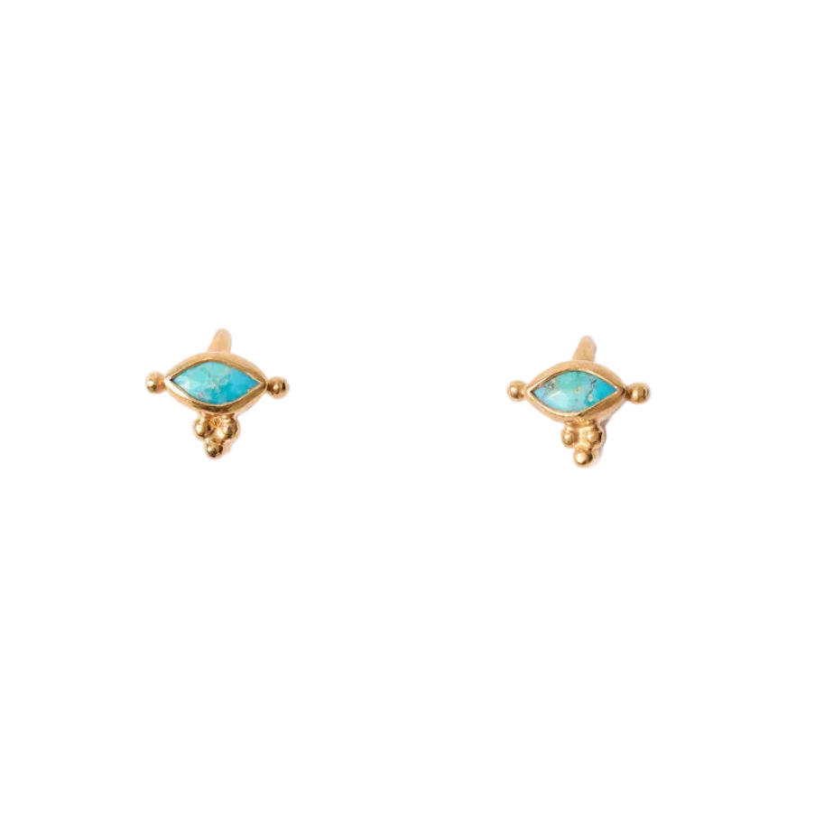 Della Turquoise  Stud Earrings