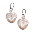 Etched Silver Heart Milagro Earrings