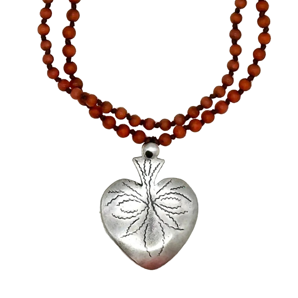 Antique Knotted Red Coral Necklace