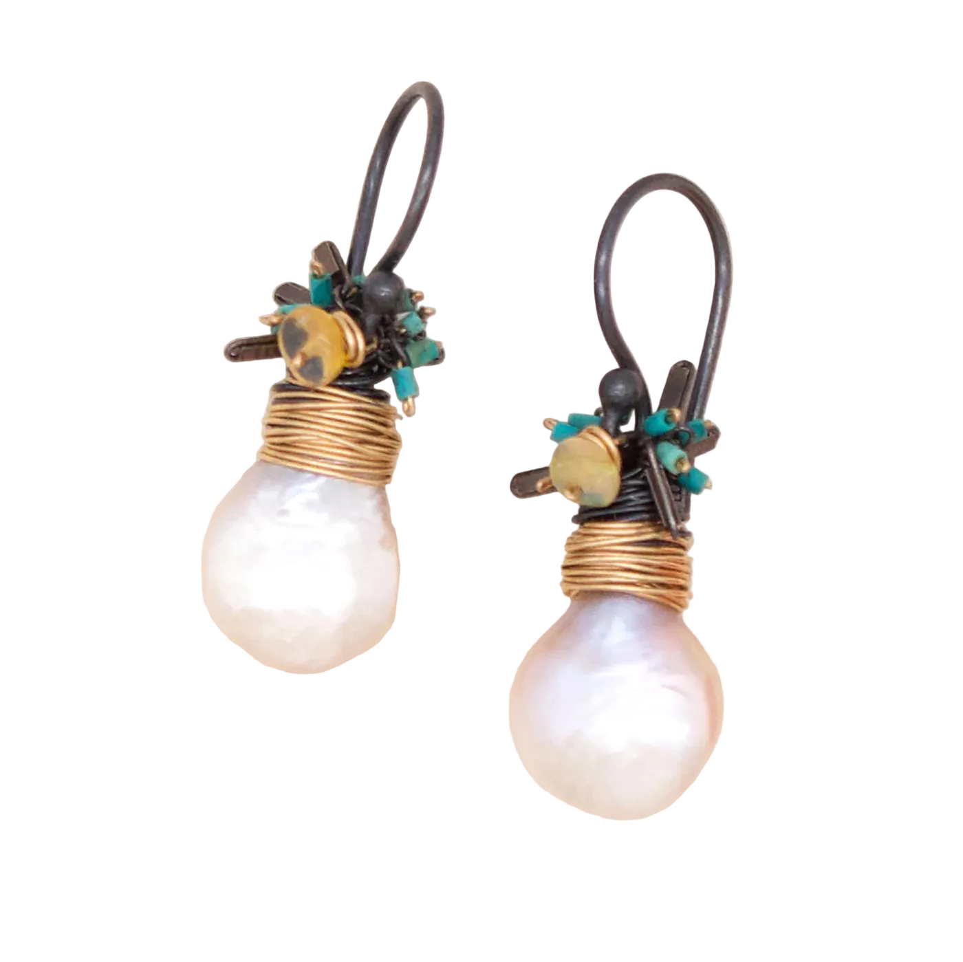 Coin Pearl Fringe Earring