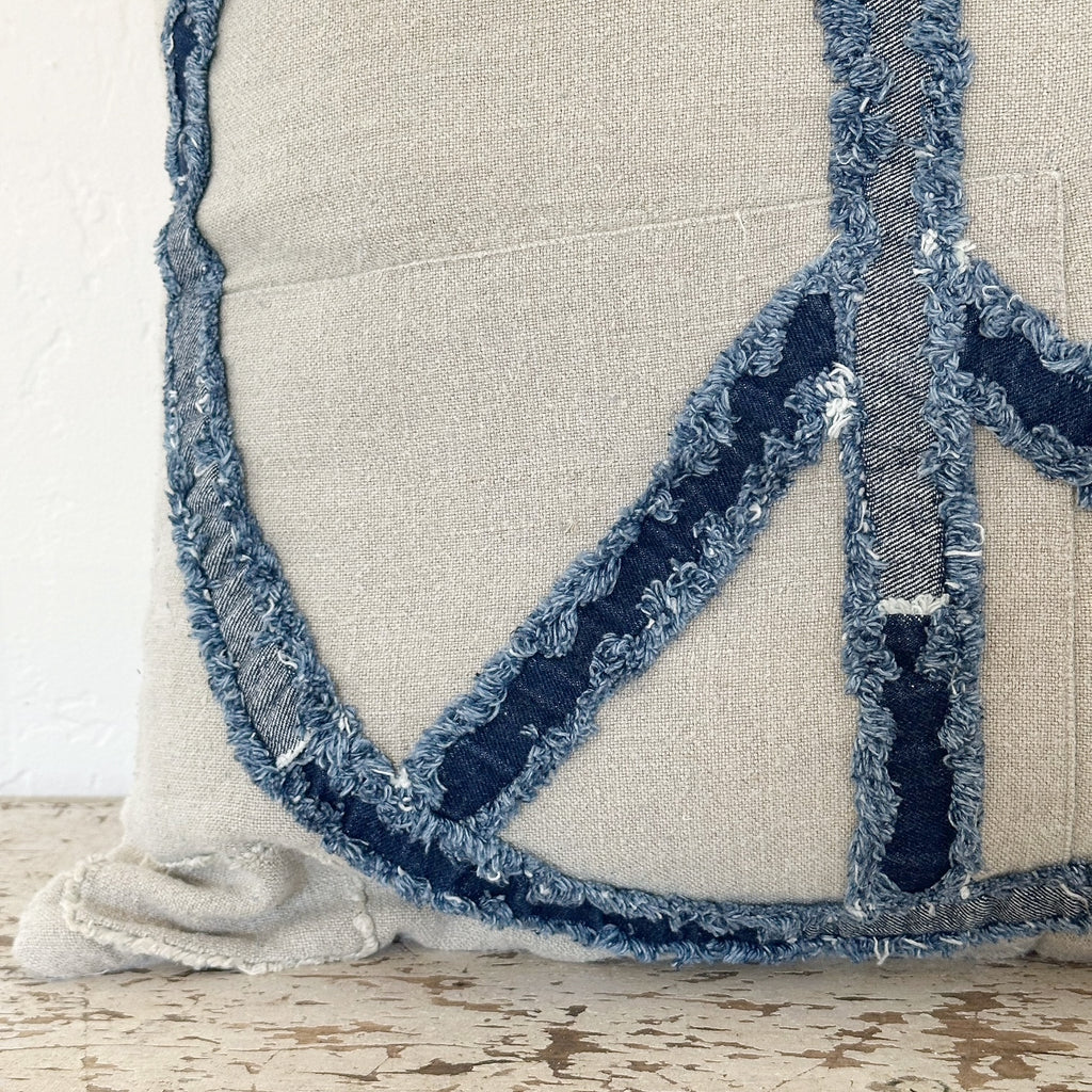Indigo Peace Pillow