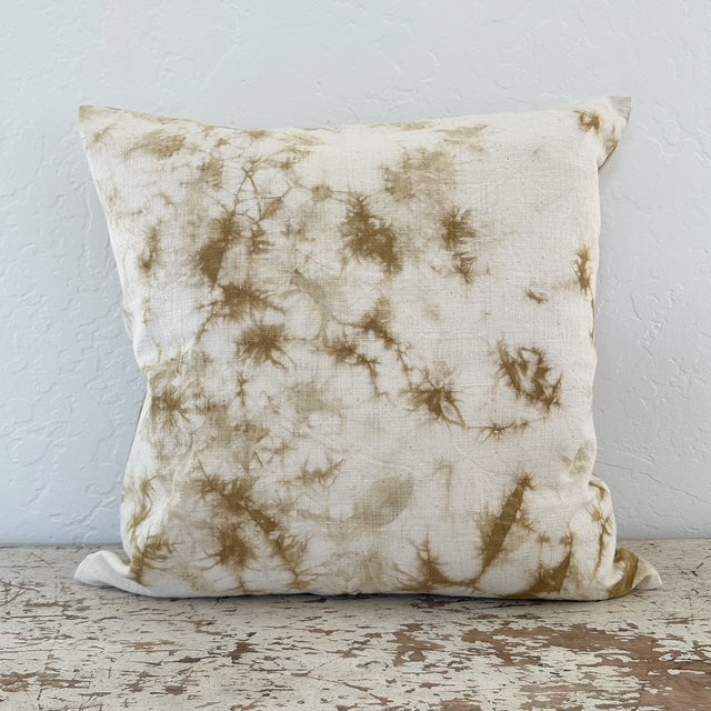 Shibori Golden Leaves Pillow