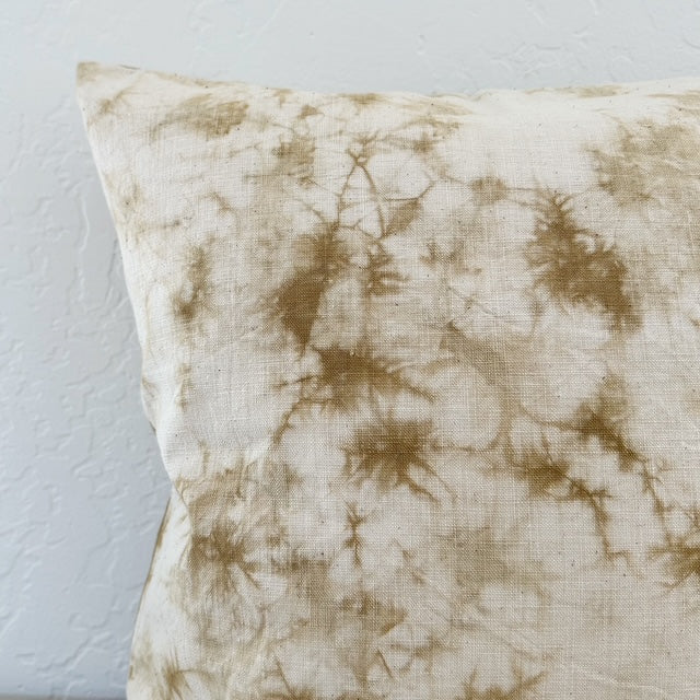 Shibori Golden Leaves Pillow