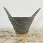 Agave Moon Green Patina Vase