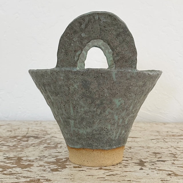 Agave Moon Green Patina Vase