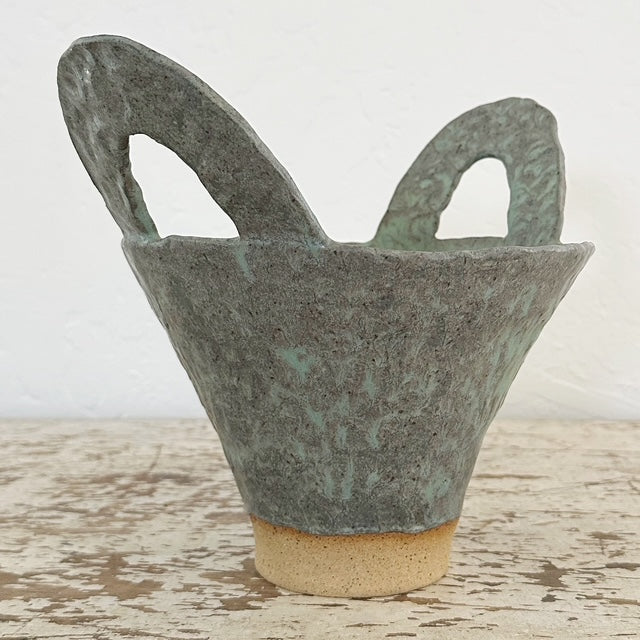 Agave Moon Green Patina Vase
