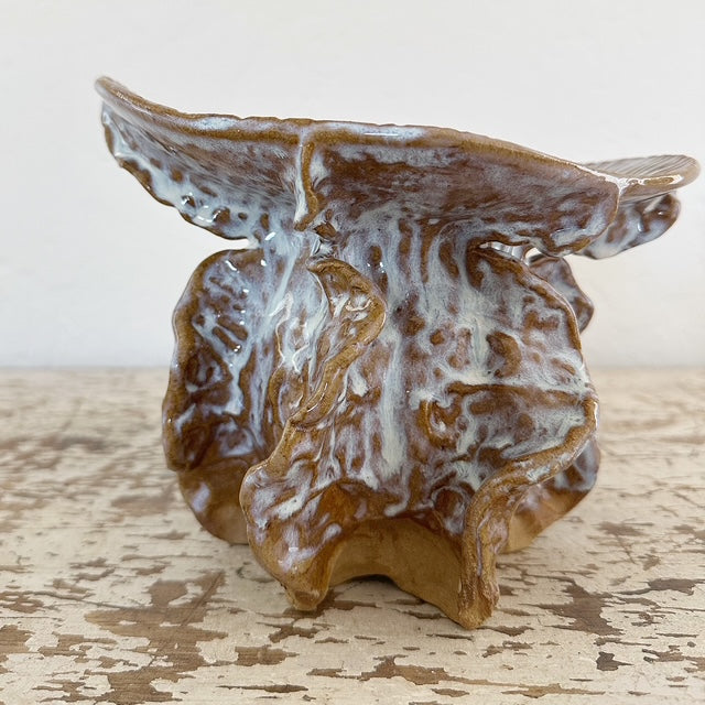 Agave Moon Blue Buff Sculptural Vase