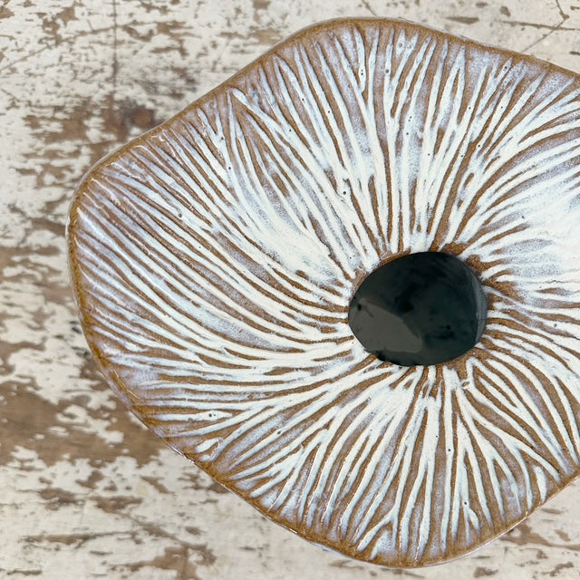 Agave Moon Blue Buff Sculptural Vase