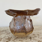 Agave Moon Brown Buff Sculptural Vase