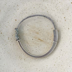 Aquamarine and Grey Pearl Cuff