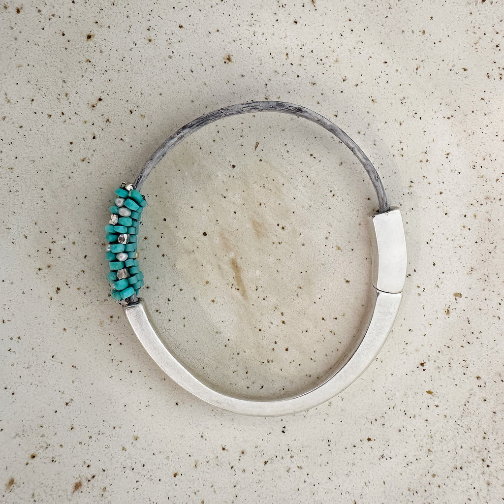 Turquoise and Sterling Cuff