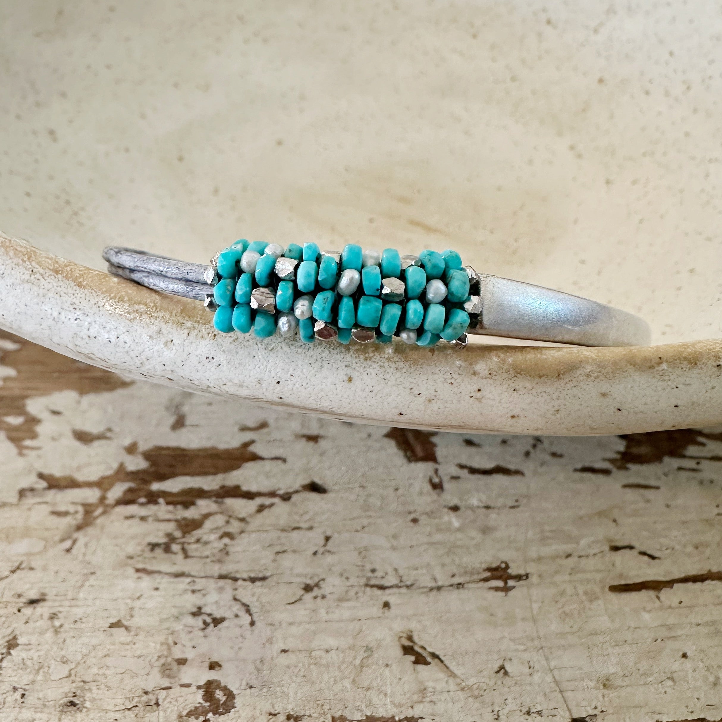 Turquoise and Sterling Cuff