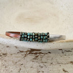 Pyrite and Afghan Turquoise Cuff