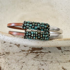 Pyrite and Afghan Turquoise Cuff