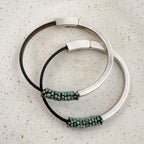 Pyrite and Afghan Turquoise Cuff