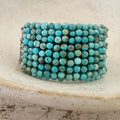 Green Turquoise and Pyrita cuff